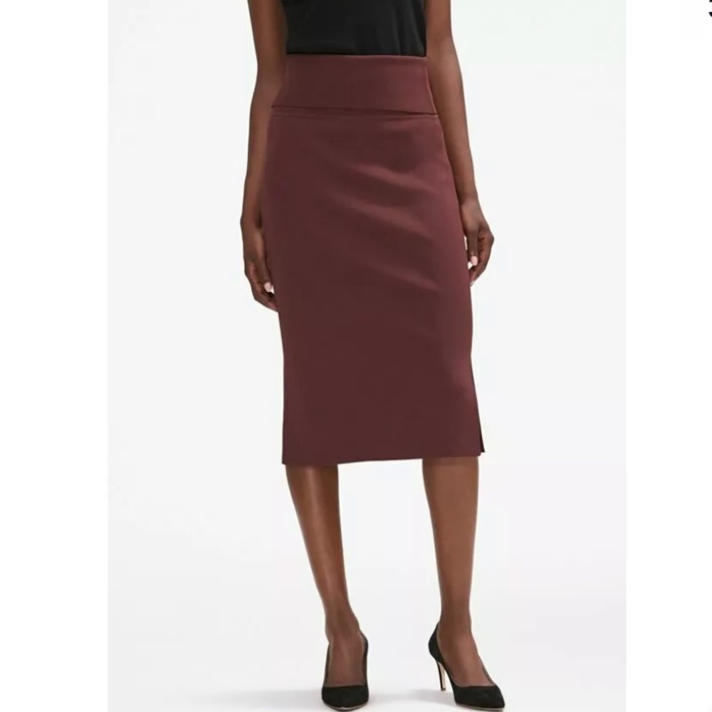 MM Lafleur Harlem Foldover Waist Knit Pencil Skirt